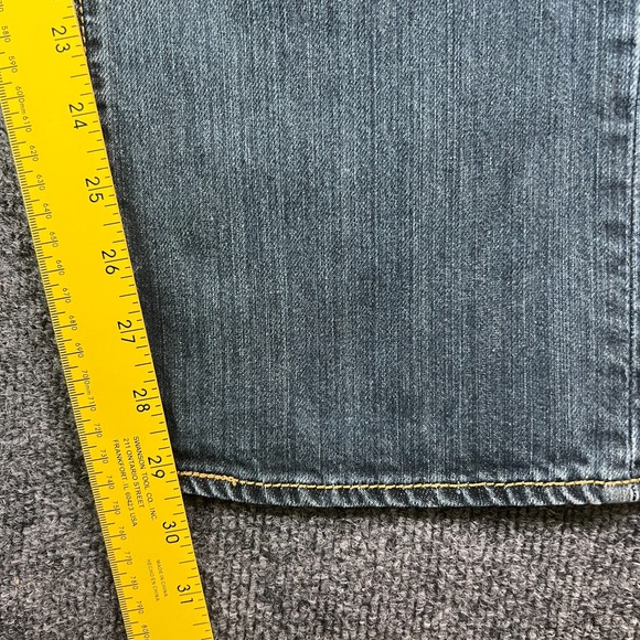 Levi's 501 Original Fit Jeans Mens 34x29.5 Blue Denim Straight Leg‎ Button Fly - Picture 7 of 16